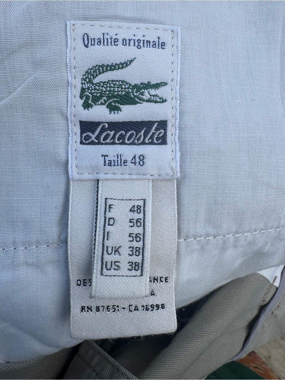 Lacoste Men's Light Beige Chino Pants